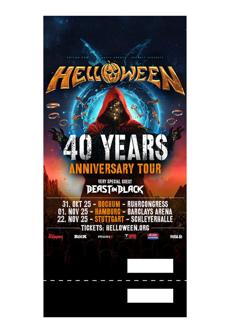 Helloween - 31.10.2025 Bochum Stehplatz - Ticket Bundle